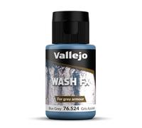 Vallejo Model Wash Acrylic Paint, Blue Grey, 35 ml Bottle with Dropper, Water-Based Wash for Shadow and Light Effects on Miniatures and Models