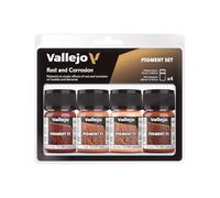 Acrylicos Vallejo "Rust & Corrosion" Pigments Set, Multicolor, 35 ml (Pack of 4)