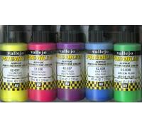 Vallejo Premium Color 60 ml Fluorescent Color Set (Set of 5),white