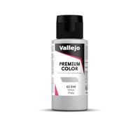 Vallejo Premium Color 60 ml Paint - silver plata, Packaging May Vary