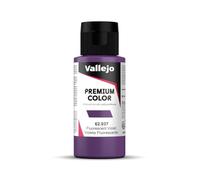 Vallejo Premium Color Acrylic Paint, Fluorescent Violet, High Resistance for Airbrush, Ideal for Art Projects and Crafting, 60 ml