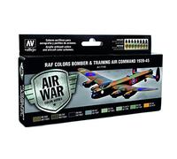 Vallejo"RAF & FAA Bomber Air Command & Training Air 1939-45" Model Air Colouring Kit,17 ml (Pack of 8)