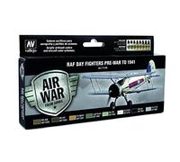 Vallejo "RAF & FAA Day Fighter Pre War to 1941" Model Air Colouring Kit, 17 ml (Pack of 8)