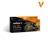 Vallejo Rust Stain And Streaking Set Of 8 Acrylic Paint Colours
