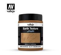 Vallejo Diorama FX Brown Earth 200 ml, Water-Based Acrylic Paint for Realistic Finishes, High-Density Paste for Simulating Soil Textures in Dioramas and Models