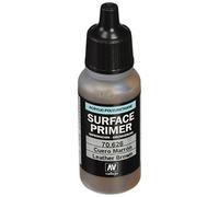 Vallejo Surface Primer, Acrylic Brown Leather Finish, Quick-Drying Matte Primer for Airbrush, Excellent Adhesion for Models and Miniatures, 200 ml