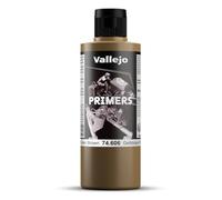 Vallejo Surface Primer Gelbbraun RAL8000, Acrylic Matte Finish Primer for Airbrush, Quick-Drying, High Adhesion for Models and Miniatures, 200 ml