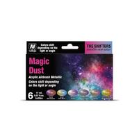 Vallejo The Shifters Acrylic Paint Set, 6 Metallic Finish Colors for Airbrush, 17 ml Bottles, Ideal for Fantasy Figures and Wargames