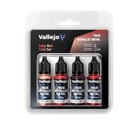 Vallejo True Metallic Metal Set 77254 Ruby Red (4x18ml)