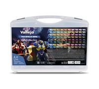 Vallejo True Metallic Metal Set - Complete Collection of 80 Colors, 20 Color Families, Brushes and Exclusive Figures for Painting and Airbrushing