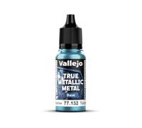 Vallejo True Metallic Paint 132-18ML, Hydra Turquoise, High Coverage, Smooth Finish, Ideal for Brush Application