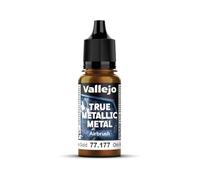Vallejo True Metallic Paint 177-18ML, Arcane Gold, Homogeneous Finish, No Thinning Required, Ideal for Modeling and Crafts