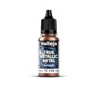 Vallejo True Metallic Paint 178-18ML for Airbrush, Rusty Metal Finish, Homogeneous and High Intensity, Ready to Use, Ideal for Modeling and Crafts