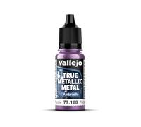 Vallejo True Metallic Paint 18ml, Celestial Violet, Intense Colors for Airbrush, Ready-to-Use Formula, Smooth and Durable Finish
