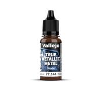 Vallejo True Metallic Paint 18ml Forged Red, Brilliant Finish for Blends and Gradients, Ideal for Brush Application, Long-Lasting Formula