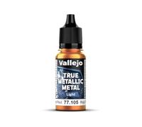 Vallejo True Metallic Paint 18ml - Forged Red, Gloss Finish, Ideal for Blending and Mixing, Brush Application, Perfect for Modeling and Crafts