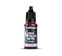 Vallejo True Metallic Paint, Amethyst Purple 18ml, Gloss Finish for Blending and Mixing, Brush Application, Long-Lasting Formula