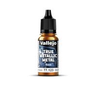 Vallejo True Metallic Paint, Ancient Copper, 18 ml, High Coverage, Smooth Finish, Ideal for Brush Application, Mixable for Custom Shades