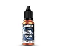 Vallejo True Metallic Paint, Ancient Copper, 18 ml, High Coverage, Smooth Finish, Ideal for Brush Application, Mixable for Custom Shades