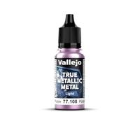 Vallejo True Metallic Paint Celestial Violet 18 ml, Luminous Finish for Blending, Mixable, Ideal for Brush Application, Perfect for Highlighting Base Colors