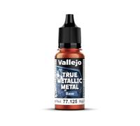 Vallejo True Metallic Paint Ruby Red 18 ml, High Coverage, Smooth Finish, Ideal for Brush Application, Mixable for Custom Shades