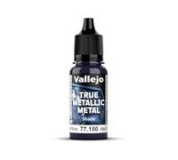 Vallejo True Metallic Paint, Sapphire Blue 18 ml, Luminous Finish for Blending and Mixing, Brush Application, Ideal for Modeling and Crafts