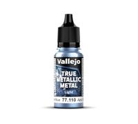 Vallejo True Metallic Paint, Sapphire Blue 18 ml, Luminous Finish for Blending and Mixing, Brush Application, Ideal for Modeling and Crafts