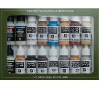 Vallejo 70102- Folkstone Special Acrylic Paint Box Set - Assorted Colours x 16 - Model Miniatures