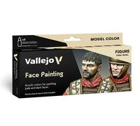Vallejo Model Color Faces Painting Acrylic Paint Set - Assorted Colours (Pack of 8),Red,17 ml (Pack of 8)