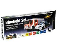 Vallejo VA71154 17ml x 8 - Model Air Set - Bluelight - Emergency Vehicle Colours