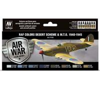 VAL71163 - AV Vallejo Model Air Set - WWII RAF Desert (x8)