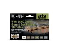 Acrylicos Vallejo WWII USMC Green & Grey Camouflage Model Kit 071623