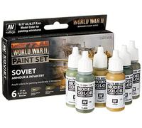 Vallejo VAL70202 Farb, Sowjetische Panzerung und Infanterie, AV Model Color Set-WWII Soviet Armour&Infantry,17 ml (Pack of 1)