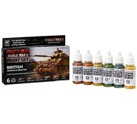 Vallejo VAL70204 AV Model Color Set-WWII British Armour&Infantry, 17 ml (Pack of 6)