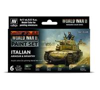 Vallejo VAL70209 Farb-Set, Italienische Panzerung & Infanterie, WWII Colours for Models and minatures, green or brown gray military color