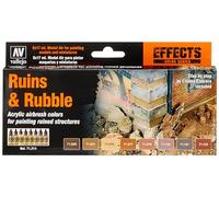 Vallejo VAL71214 AV Model Air Set-Ruins and Rubble (8), Various,17 ml (8er Pack)