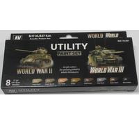 Vallejo VA70201 18ml x8 - Model Color Acrylic Paint Set - WWII / WWIII Utility