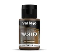 Createx Vallejo Wash FX Acrylic Paint for Model Making & Miniatures – Dark Brown – 35 ml