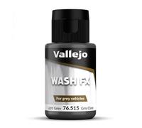Vallejo Wash FX Light Grey Acrylic Paint for Easy Shadow and Highlight Effects, 18 ml for Model Making and Miniatures