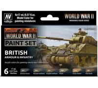 Vallejo WW II British Armour and Infantry Paint Set # 70204