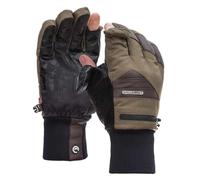 Vallerret Markhof Pro V3 Photography Glove, Black, FlipTech Finger Caps with Magnets, Non-Slip Grip, Merino Wool Lining, Pocket & Tripod Key (Olive Green, S)