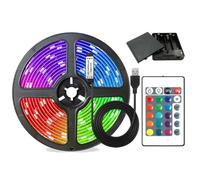 Valletock Battery Powered Led Strip Lights, 16 Colors, 24Key Infrared Remote Control, DIY (2m)