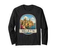 Valletta Malta Colonial Architecture Design Long Sleeve T-Shirt