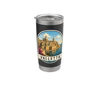 Valletta Malta Colonial Architecture Design Stainless Steel Insulated Tumbler