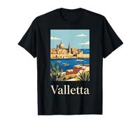 Valletta Malta Mediterranean Harbor Travel Design T-Shirt