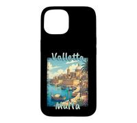Valletta Malta Vintage Mediterranean Travel Design Case for iPhone 15
