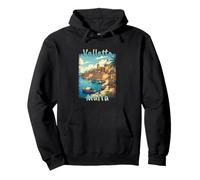 Valletta Malta Vintage Mediterranean Travel Design Pullover Hoodie