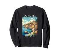 Valletta Malta Vintage Mediterranean Travel Design Sweatshirt