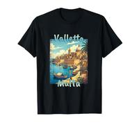 Valletta Malta Vintage Mediterranean Travel Design T-Shirt