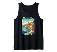 Valletta Malta Vintage Mediterranean Travel Design Tank Top